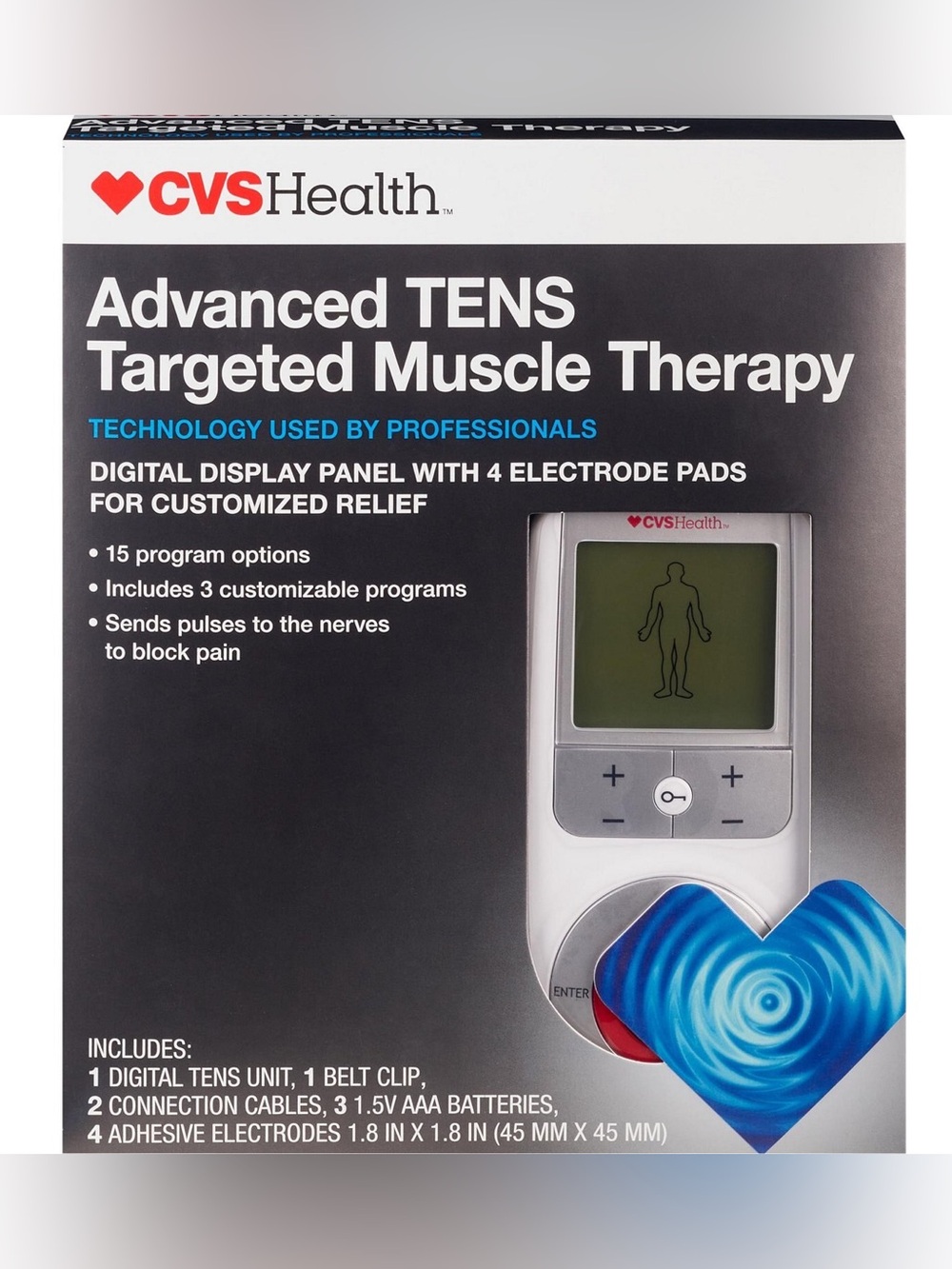 MSRP$69 | CVS Health Advanced TENS Targeted Muscle Therapy NIB